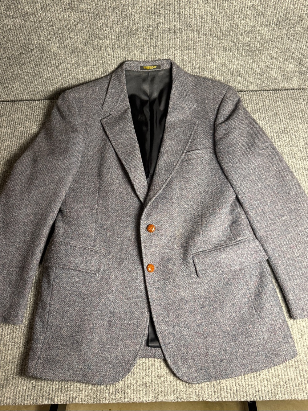 Vintage Evan-Picone Men's Gray 100% Wool Blazer Sport Coat Men’s Size 42 R